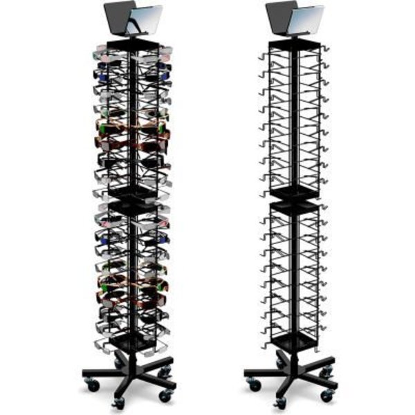 Marv-O-Lus Mfg Marvolus Economical 72 Sunglasses Retail Floor Spinner Display Rack, Unassembled SG-2